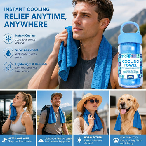 LUCKYSONG® Reusable Cooling Sweat Towel