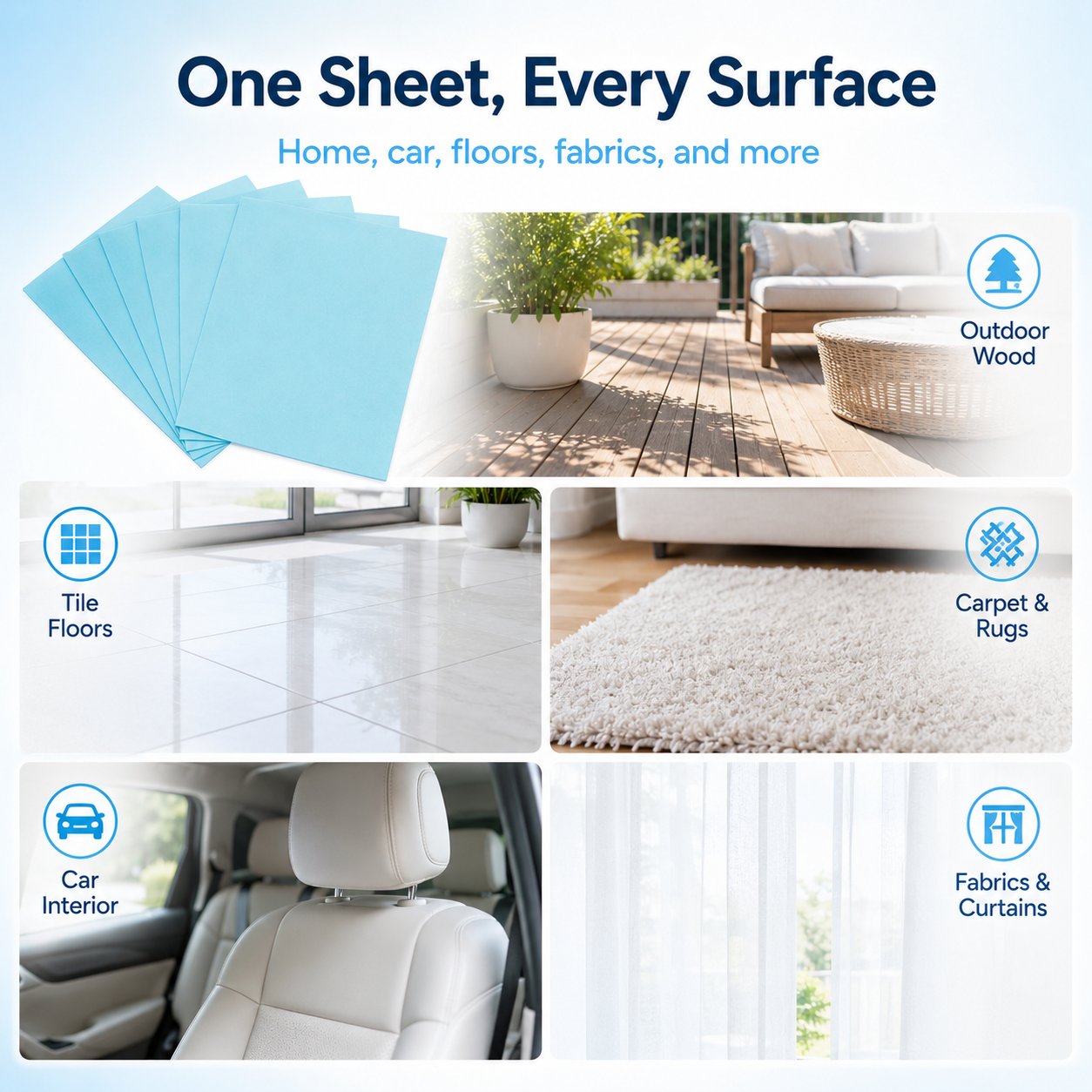 IEY® 100-Piece Multi-Effect Floor Cleaning Sheets