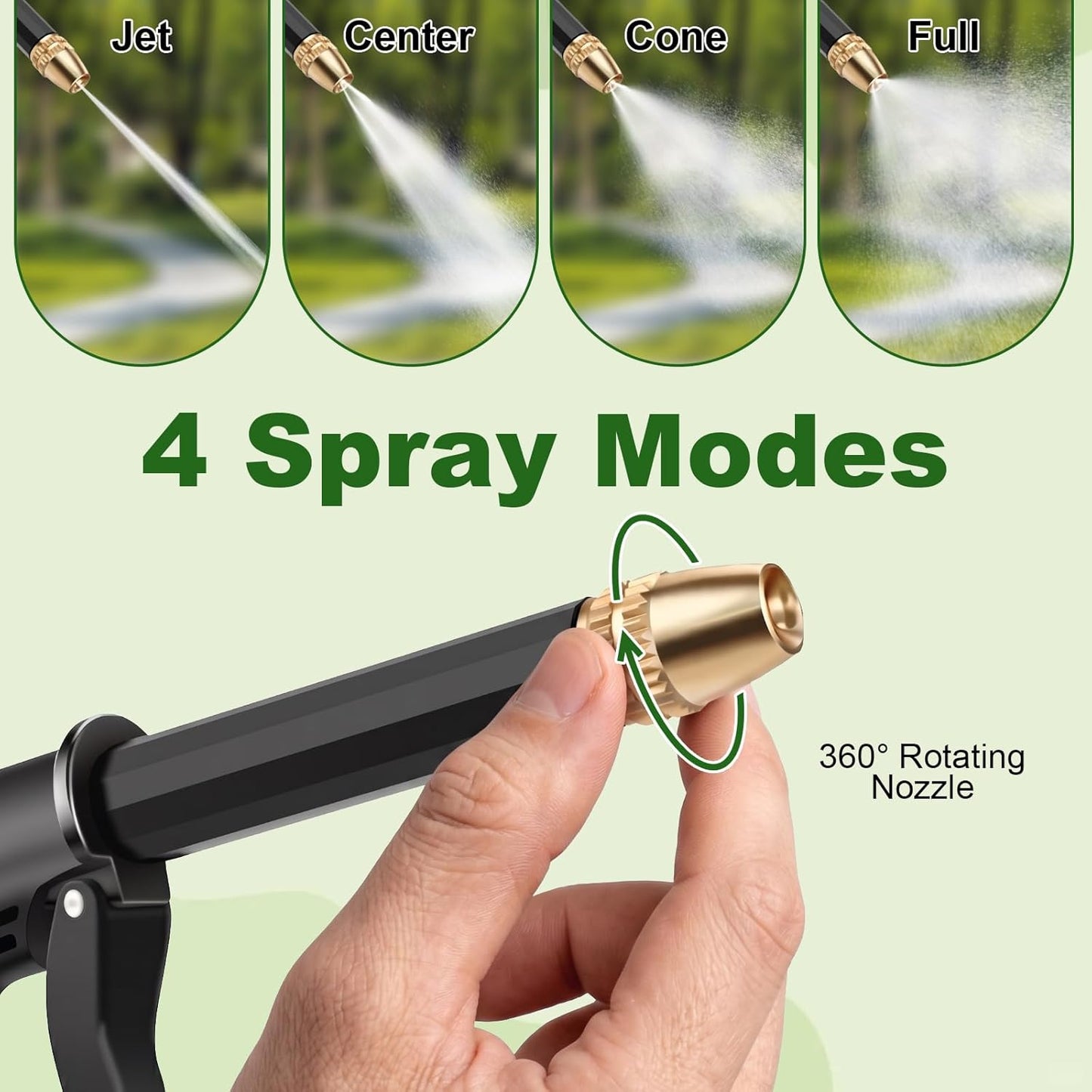 BVJ® Portable High-Pressure Garden Hose Nozzle Sprayer