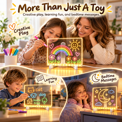 Toaimer® Creative Rewritable Acrylic LED Message Board 🎨 (set come with 7 Pens) upsell