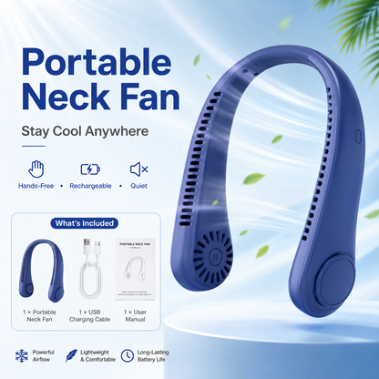 Billhol® Portable Rechargeable Neck Fan
