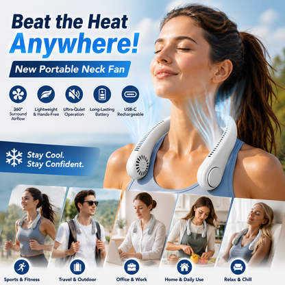 Billhol® Portable Rechargeable Neck Fan