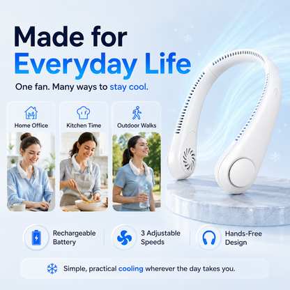 Billhol® Portable Rechargeable Neck Fan