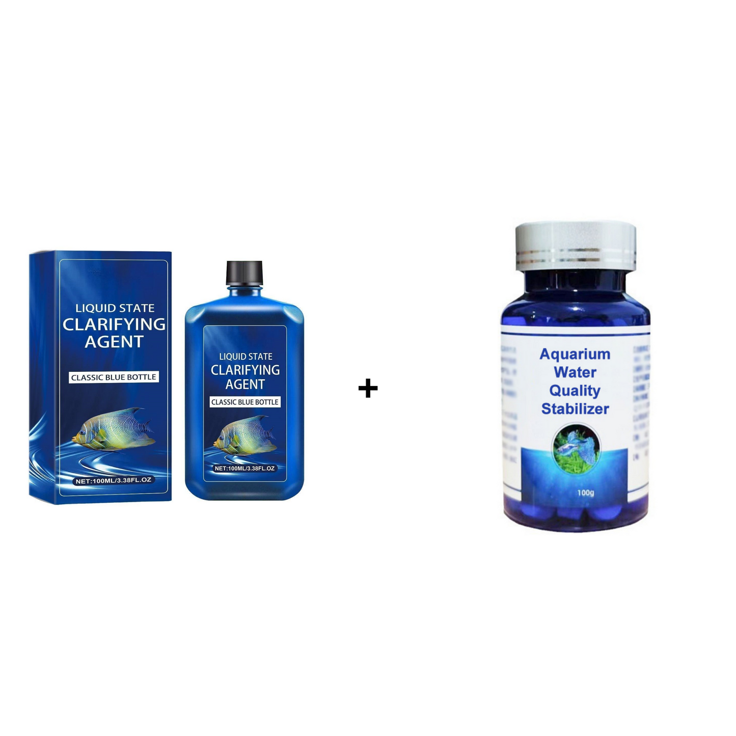 Aquarium clarifier with dechlorinator tablets bundle