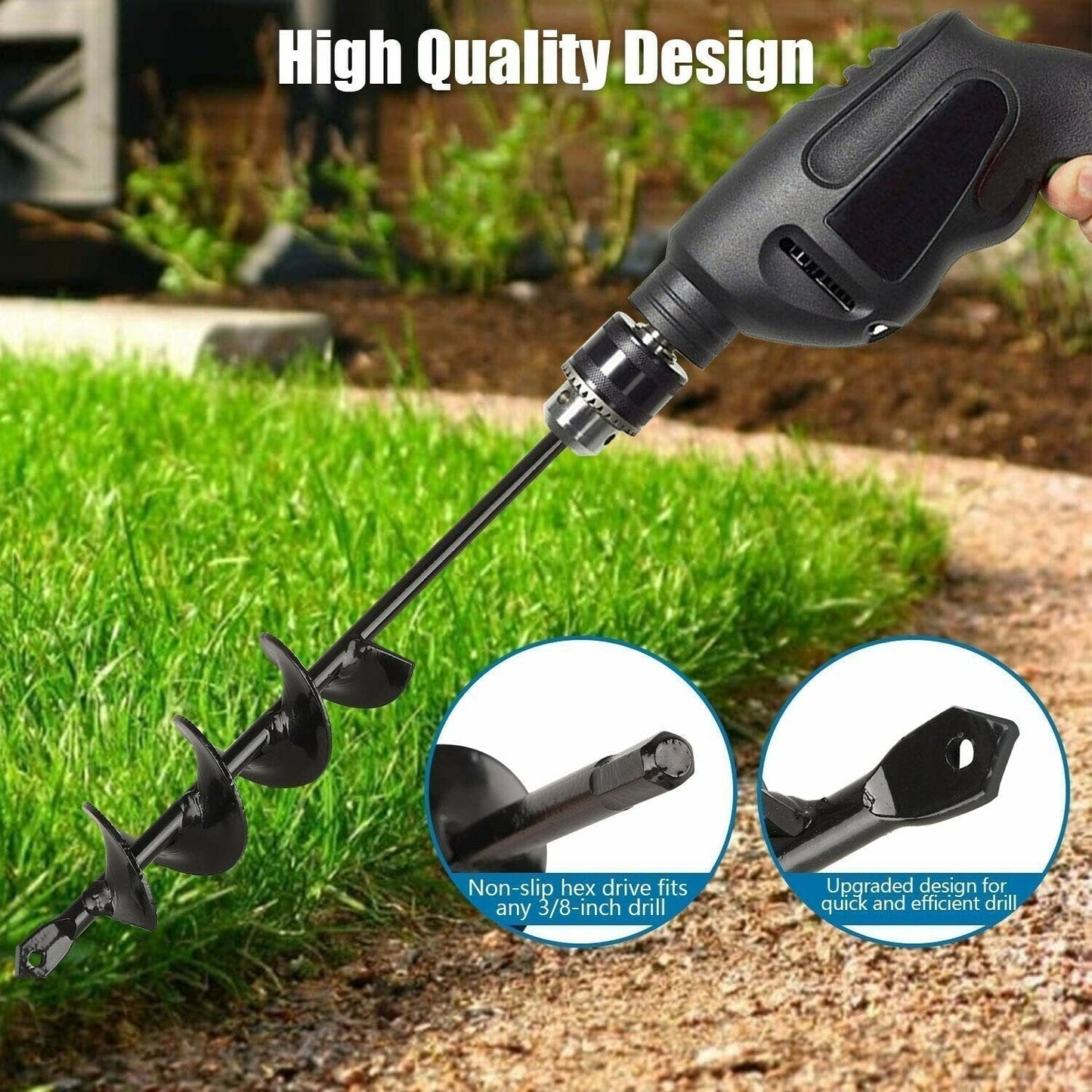 REBYIPO® Garden Auger Drill Bit Tool for Planting