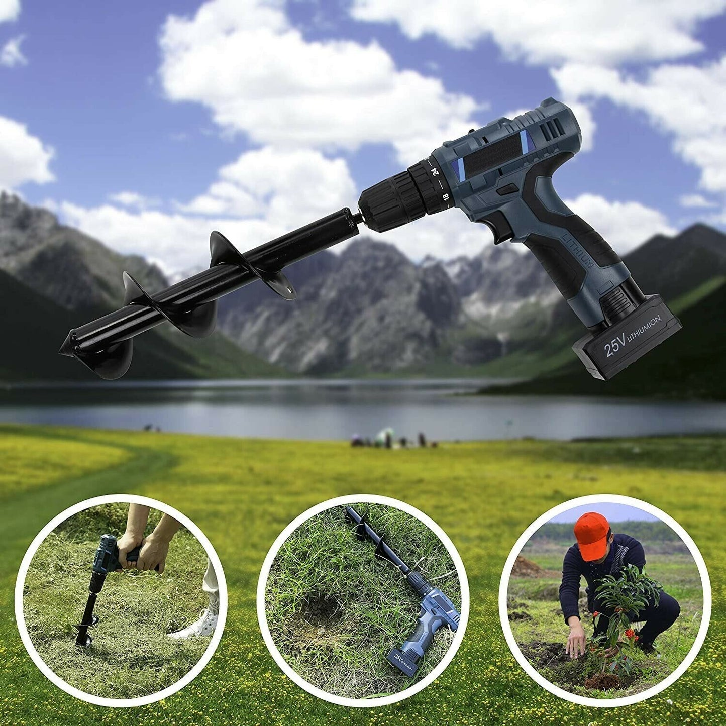 REBYIPO® Garden Auger Drill Bit Tool for Planting
