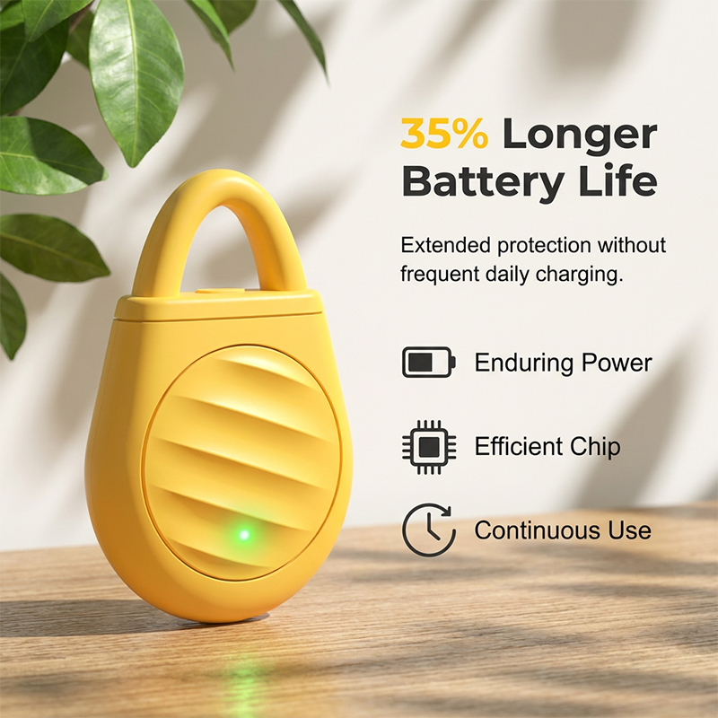 Long battery life portable ultrasonic repeller
