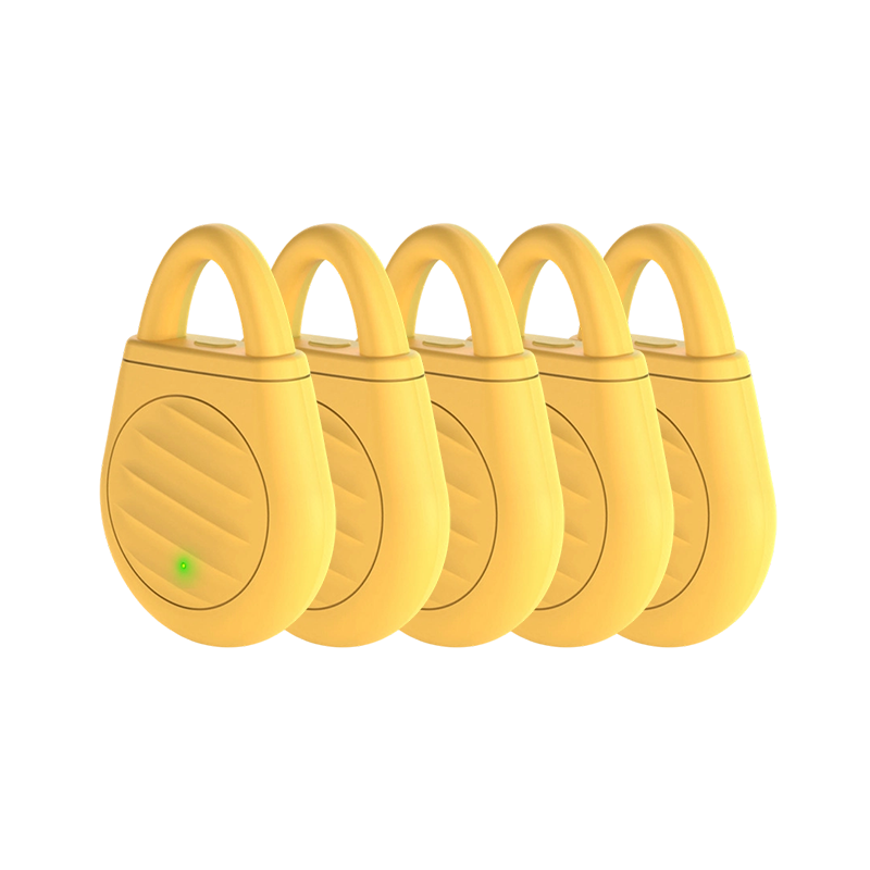 Yellow ultrasonic bird repeller five pack